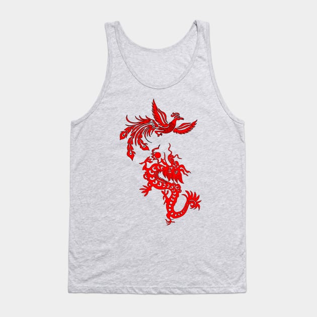 Phoenix Dragon Feng Shui Tank Top by MAXLEE